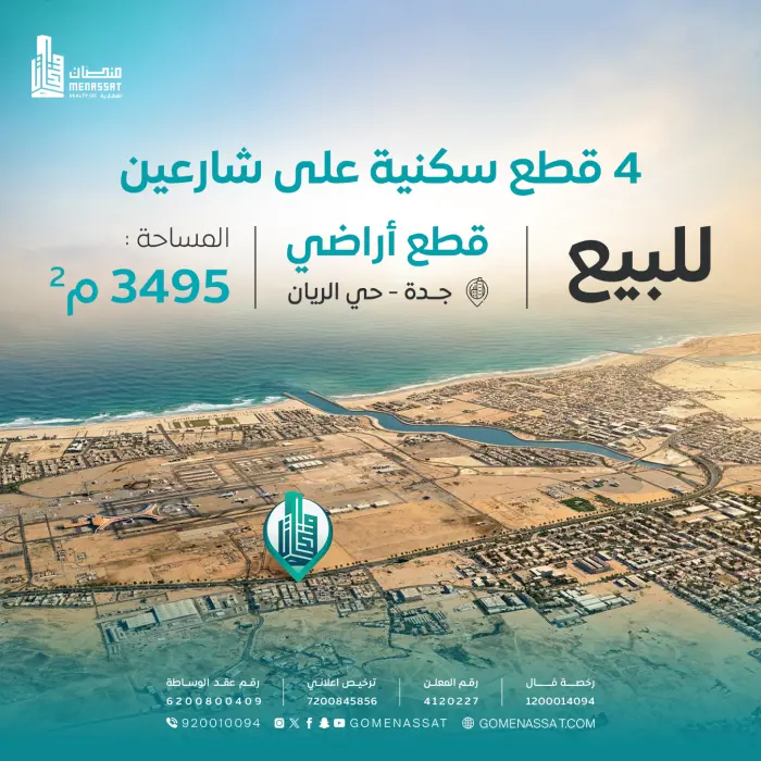 أراضي حي الريان - Manassat Real Estate Company
