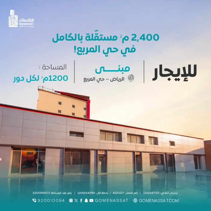 مبنى طريق الضباب للايجار - Manassat Real Estate Company